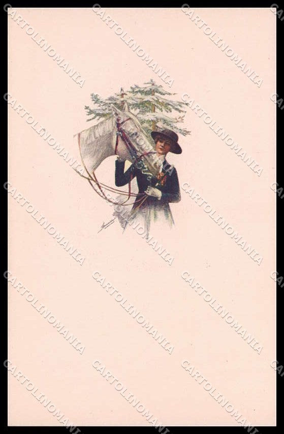 Illustratori Artist Signed Simeone Lady Horse serie 597M-3 cartolina ZG6985 – fronte