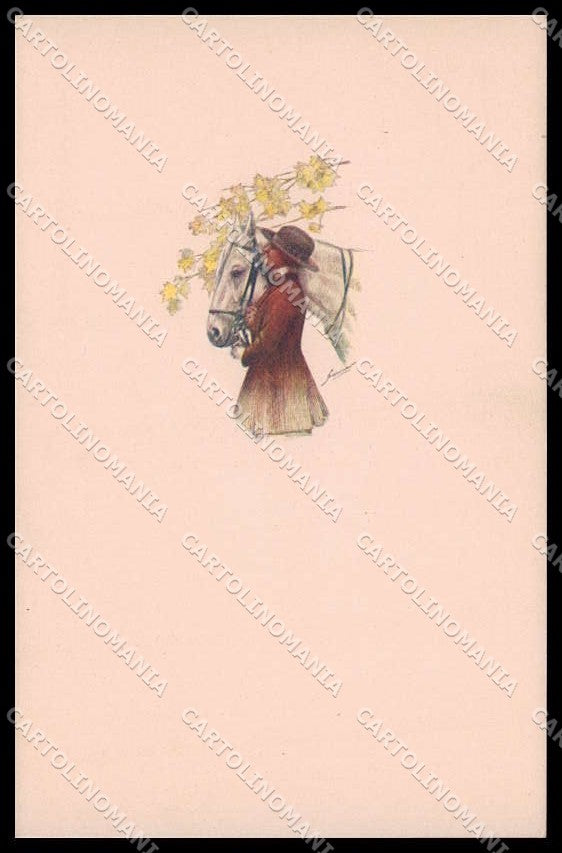 Illustratori Artist Signed Simeone Lady Horse serie 597M-2 cartolina ZG6988 – fronte