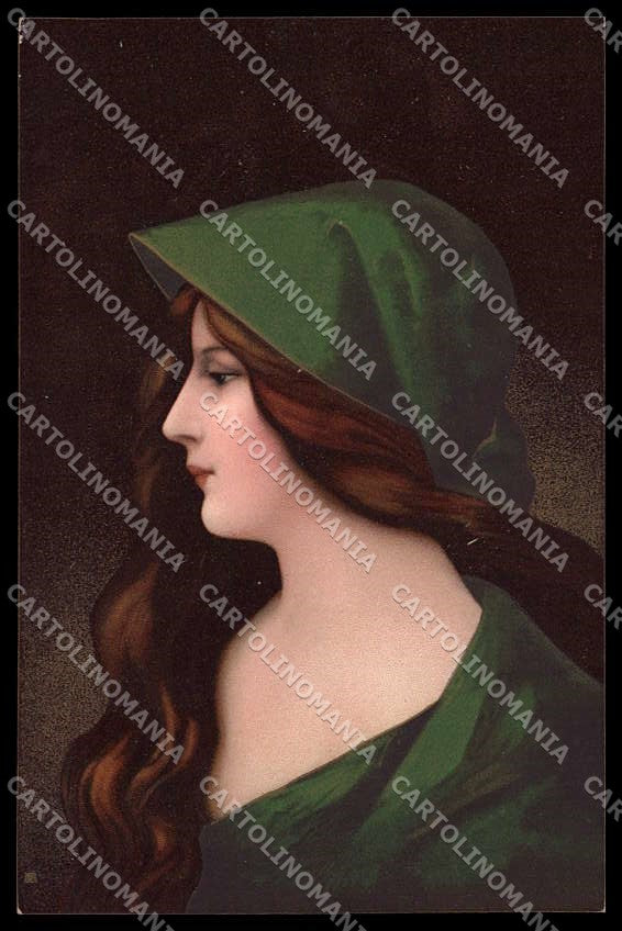 Illustratori Artist Signed Lady Asti Style Meissner Buch serie 1677 pc ZG6991 – fronte