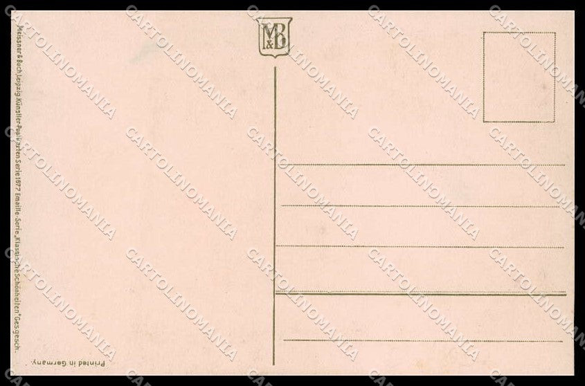 Illustratori Artist Signed Lady Asti Style Meissner Buch serie 1677 pc ZG6991 – retro