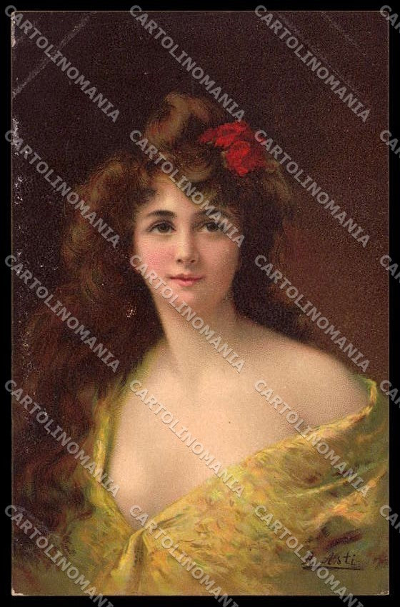 Illustratori Artist Signed Asti Lady TSN serie 505-3 cartolina ZG6994 – fronte