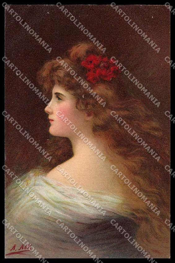 Illustratori Artist Signed Asti Lady TSN serie 505-8 cartolina ZG6995 – fronte