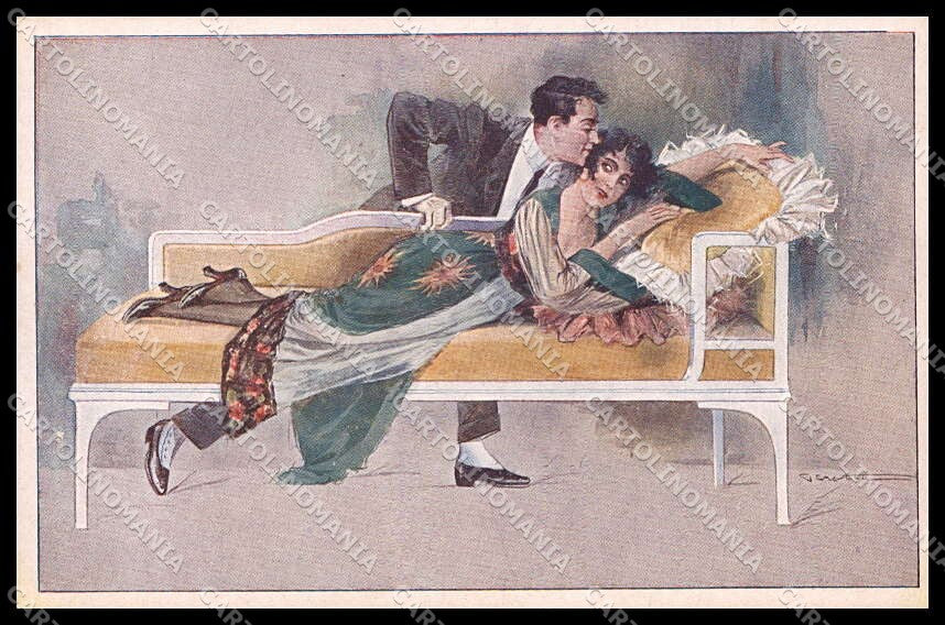 Illustratori Artist Signed Crotta Romantic Couple serie 3029 cartolina ZG7015 – fronte