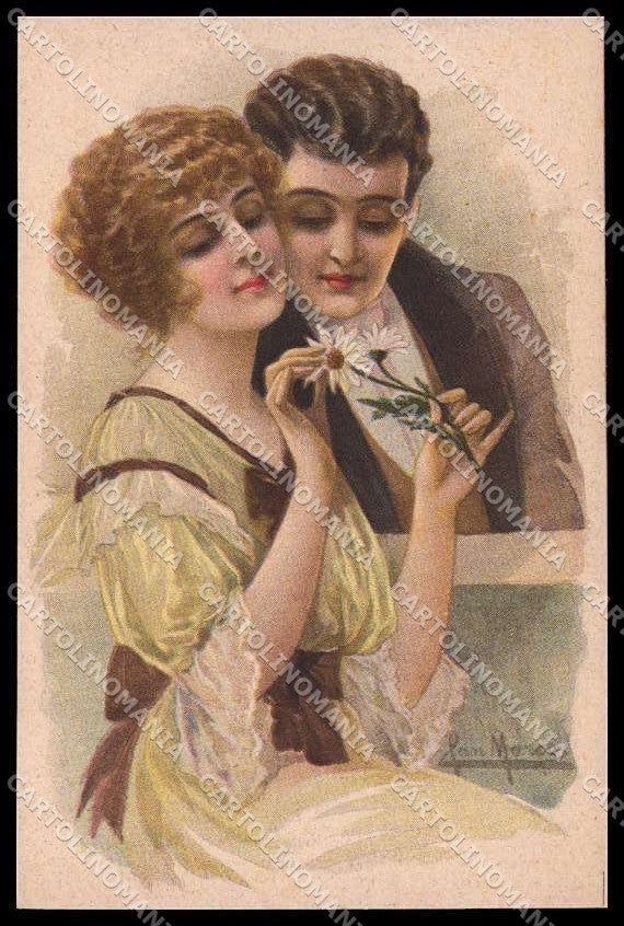 Illustratori Artist Signed San Marco Lady Romantic Couple serie 2023 pc ZG7029 – fronte