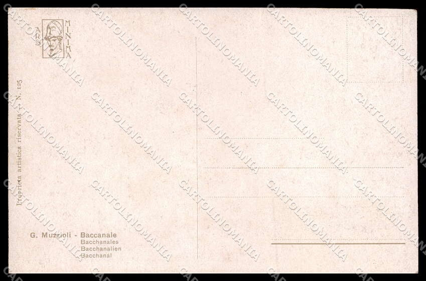 Illustratori Artist Signed G. Muzzioli Lady Dance Ars Minima cartolina ZG7033 – retro
