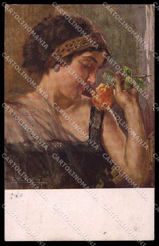Illustratori Artist Signed R. Salvadori Lady Rose serie XIV cartolina ZG7037 – fronte