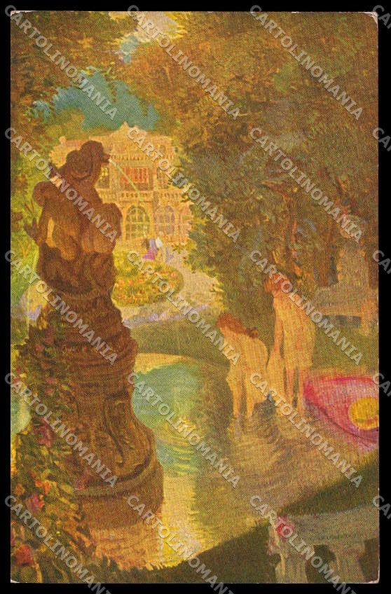 Illustratori Artist Signed A. Protti Lady Garden cartolina ZG7039 – fronte