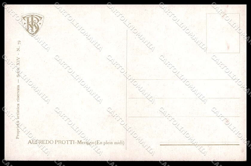 Illustratori Artist Signed A. Protti Lady Garden cartolina ZG7039 – retro