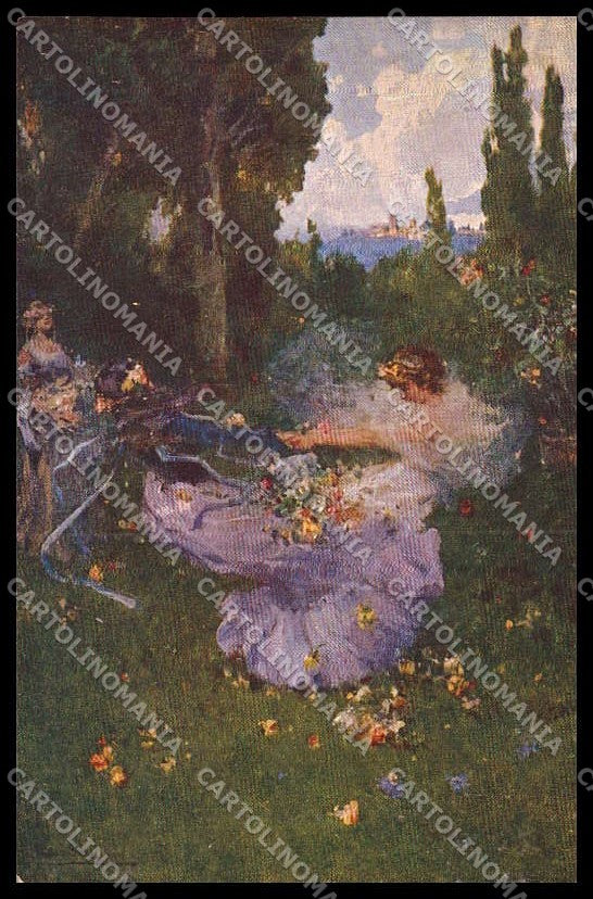 Illustratori Artist Signed P. Sala Lady Garden Ars Minima serie 43 pc ZG7046 – fronte