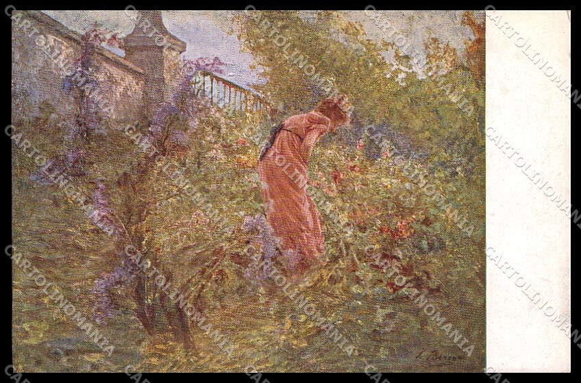Illustratori Artist Signed S. Bersani Lady Garden Ars Minima serie 25 pc ZG7049 – fronte