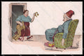 Illustratori Artist Signed W. Scheuermann Lady Man Comic 100 cartolina ZG7052 – fronte