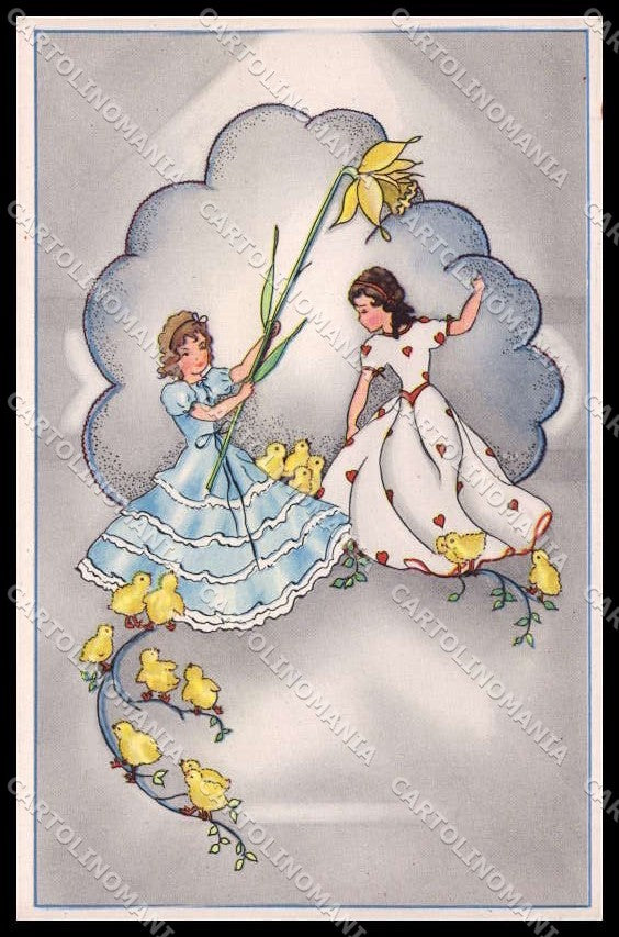 Illustratori Artist Signed Girl Easter Pasqua serie 1148-1 cartolina ZG7075 – fronte