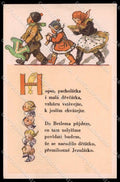 Illustratori Artist Signed Children Christmas Radostne Vanoce cartolina ZG7078 – fronte