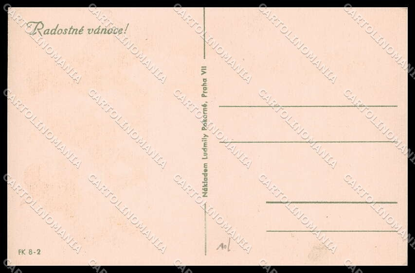 Illustratori Artist Signed Children Christmas Radostne Vanoce cartolina ZG7078 – retro