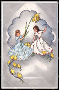 Illustratori Artist Signed Girl Easter Pasqua serie 1148-1 cartolina ZG7089 – fronte