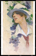 Illustratori Artist Signed L. Yobbi Fashion Glamour Lady serie 35 pc ZG7118 – fronte
