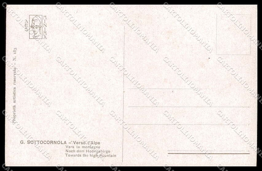 Illustratori Artist Signed G. Sottocornola Girl Ars Minima cartolina ZG7137 – retro