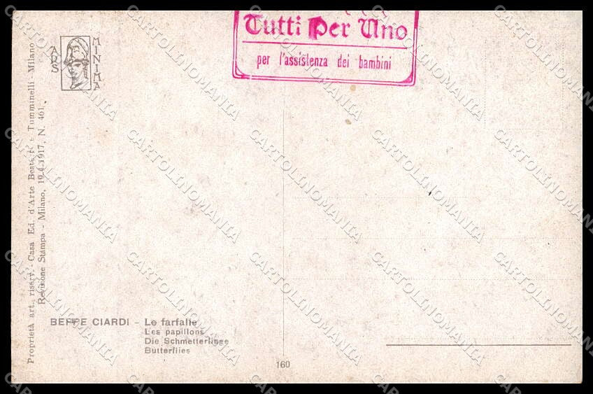 Illustratori Artist Signed B. Ciardi Children Ars Minima 160 TEARED pc ZG7139 – retro