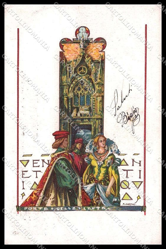 Illustratori Artist Signed Martini Venetia Antiqua Venezia cartolina ZG7170 – fronte