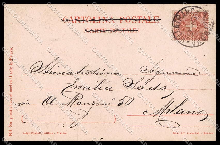 Illustratori Artist Signed Martini Venetia Antiqua Venezia cartolina ZG7176 – retro