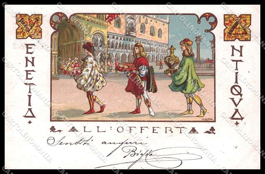 Illustratori Artist Signed Martini Venetia Antiqua Venezia cartolina ZG7177 – fronte