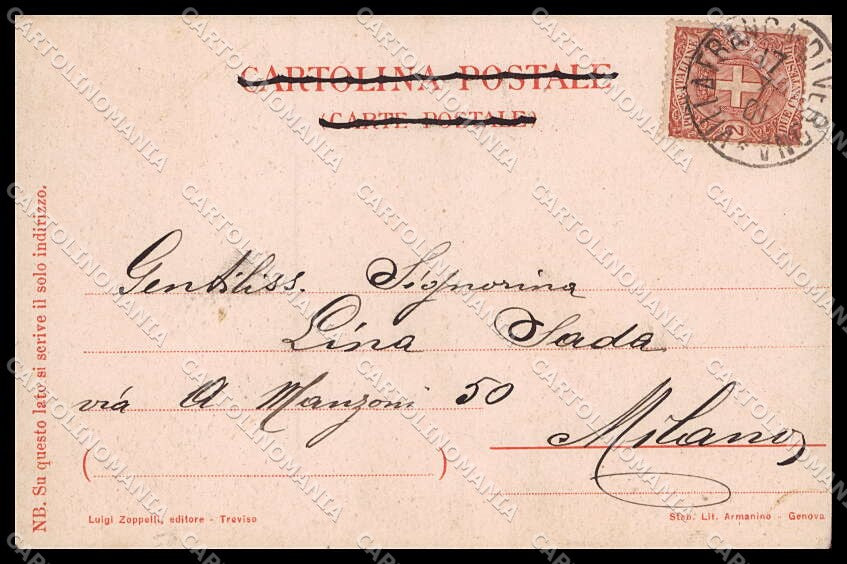 Illustratori Artist Signed Martini Venetia Antiqua Venezia cartolina ZG7182 – retro