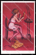 Artist Signed S Xavier Lady Make up Coquetterie Noyer 146 ABRADED pc ZG7189 – fronte