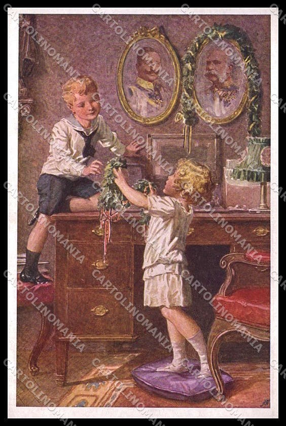 Artist Signed Children Kaiser Propaganda WW1 Deutscher Schulverein 766 pc ZG7194 – fronte