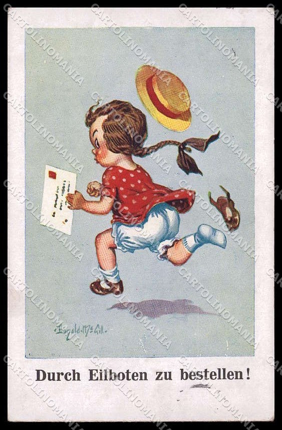 Illustratori Artist Signed D. Mc Gill Girl serie 1427 cartolina ZG7210 – fronte