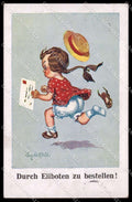 Illustratori Artist Signed D. Mc Gill Girl serie 1427 cartolina ZG7210 – fronte