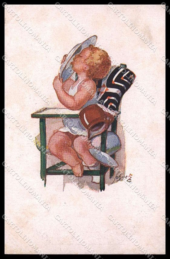 Illustratori Artist Signed K. Schwetz Child Boy serie XXI-1 cartolina ZG7225 – fronte