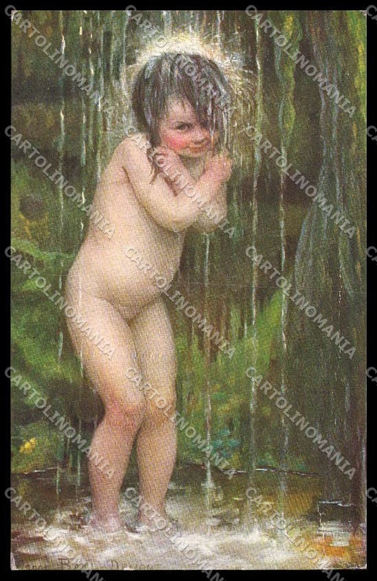 Illustratori Artist Signed Ball Demont Child Salon Paris Lapina 1028 pc ZG7226 – fronte