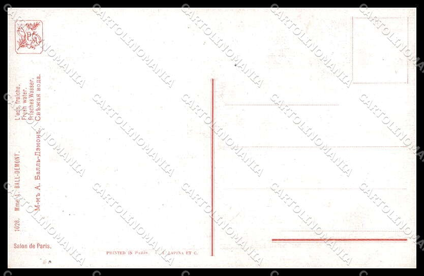 Illustratori Artist Signed Ball Demont Child Salon Paris Lapina 1028 pc ZG7226 – retro