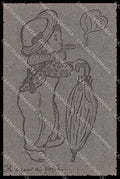 Illustratori Artist Signed Boy Smoking Child Il Sigaro di PapÃ  133 pc ZG7230 – fronte