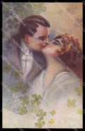 Illustratori Artist Signed Favre Lady Kissing Couple serie 889 pc ZG7242 – fronte