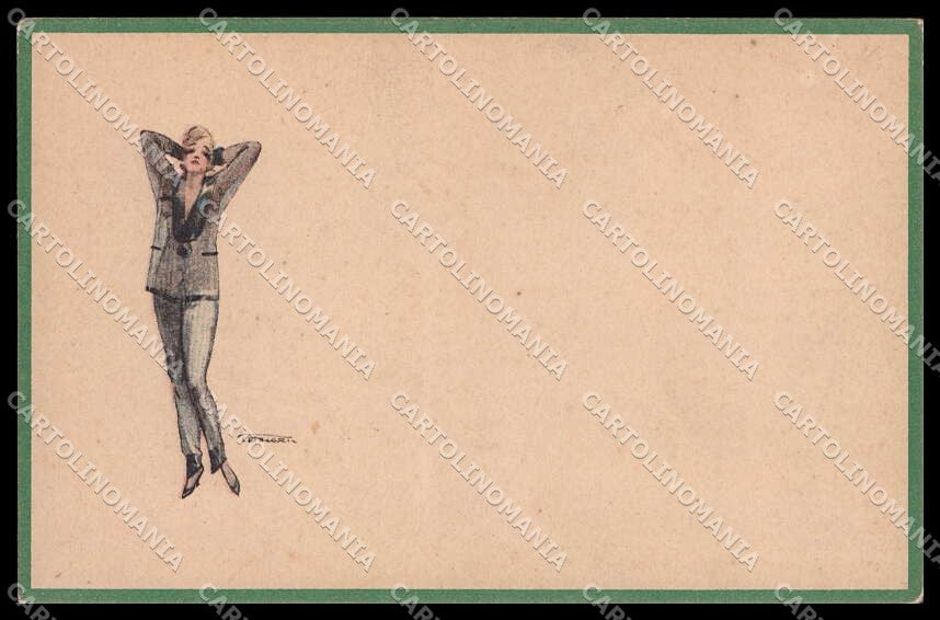 Illustratori Artist Signed Lenhart Fashion Lady serie 1 cartolina ZG7244 – fronte