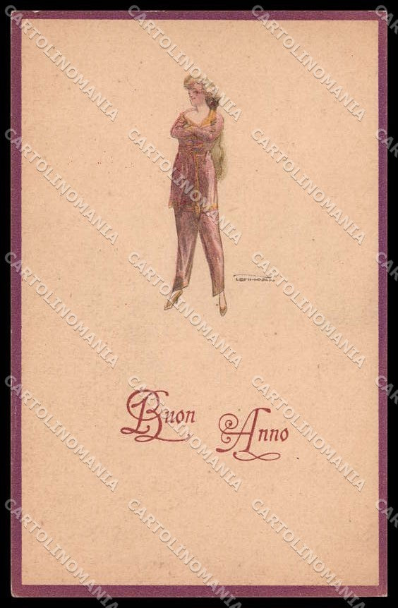 Illustratori Artist Signed Lenhart Fashion Lady serie 2 cartolina ZG7245 – fronte