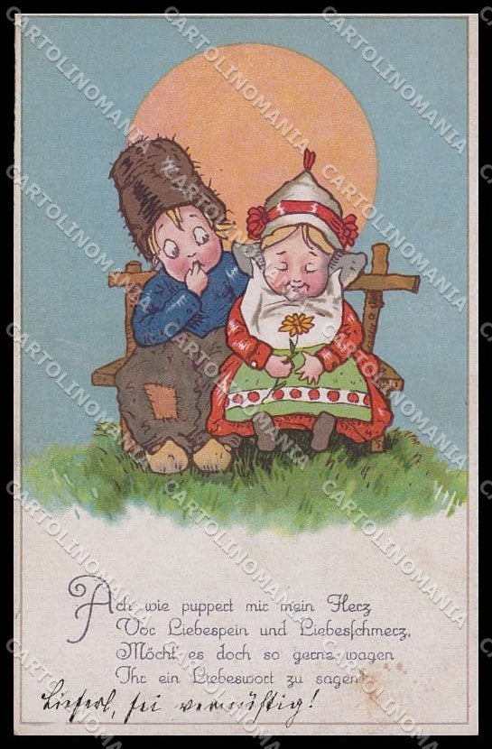 Illustratori Artist Signed Baumgarten ? Children serie 16500 cartolina ZG7252 – fronte