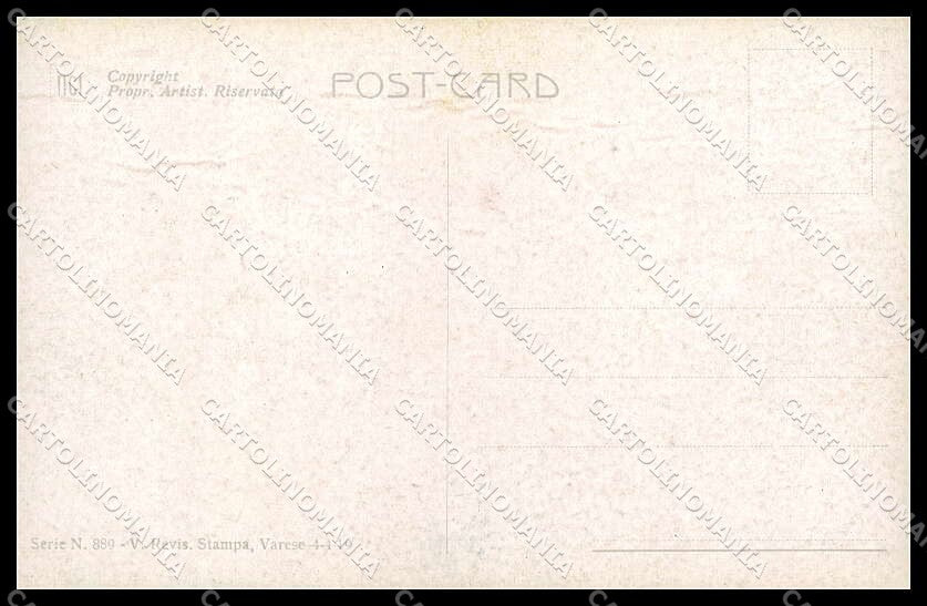 Illustratori Artist Signed Favre Lady Kissing Couple serie 889 cartolina ZG7256 – retro