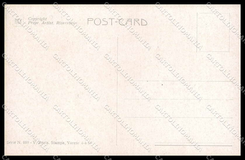 Illustratori Artist Signed Favre Lady Couple serie 889 cartolina ZG7257 – retro