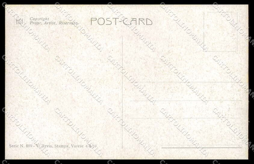 Illustratori Artist Signed Favre Lady Couple serie 889cartolina ZG7258 – retro