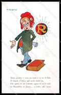 Illustratori Artist Signed Rubino Repubblica Propaganda cartolina ZG7260 – fronte