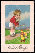 Illustratori Artist Signed Feiertag Boy Chicks Easter BKWI 4763-2 pc ZG7268 – fronte