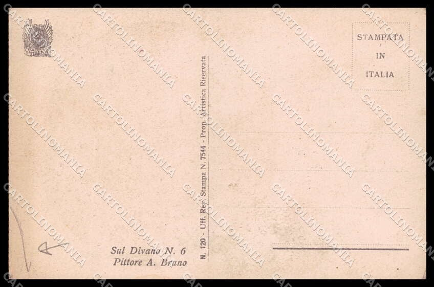 Artist Signed Aldo Bruno Fashion Lady serie 6 CORNER CREASED pc ZG7270 – retro