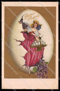 Illustratori Artist Signed Bonora Fashion Lady Easter Egg Degami 114 pc ZG7272 – fronte