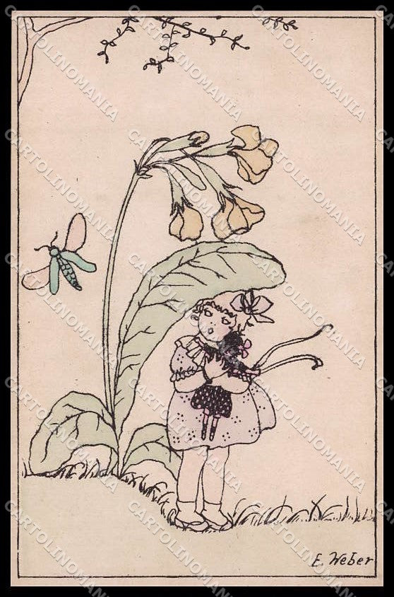 Illustratori Artist Signed E. Weber Girl Doll NPG serie 1006-2 cartolina ZG7281 – fronte