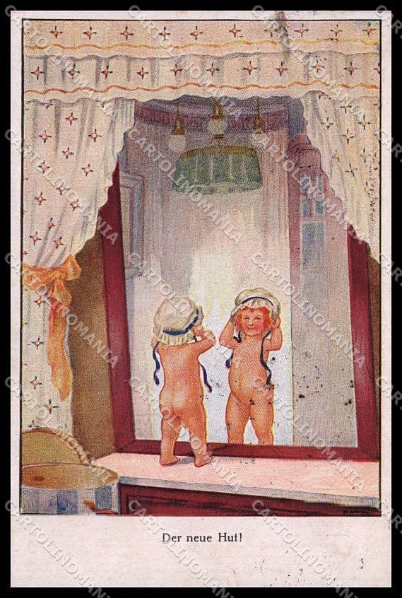 Illustratori Artist Signed Girl Mirror serie 1222-5 cartolina ZG7297 – fronte