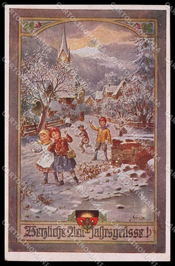 Artist Signed Kranzle Children Deutscher Schulverein 1111 CORNER CREASED ZG7307 – fronte