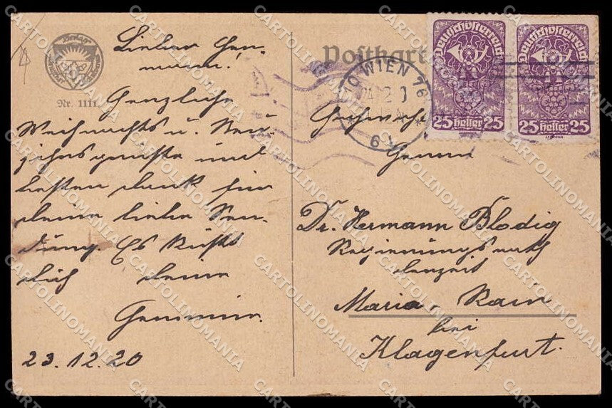 Artist Signed Kranzle Children Deutscher Schulverein 1111 CORNER CREASED ZG7307 – retro