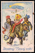 Illustratori Artist Signed Children Christmas cartolina ZG7308 – fronte